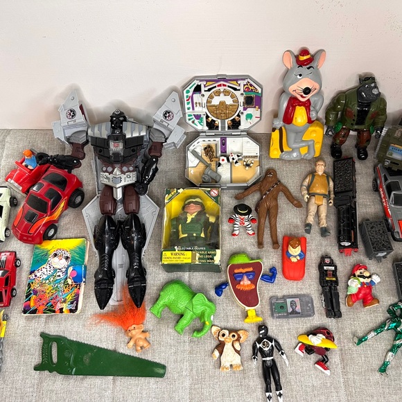 Huge Lot Of Vintage Toys Power Rangers Active Figures Cars